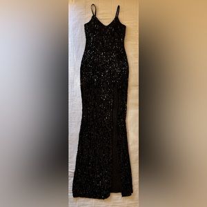 Black sparkly prom dress